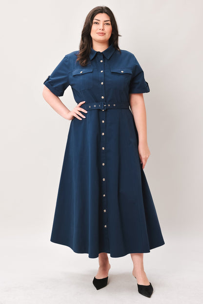 CLASSIC AUTHORITY WOVEN MIDI DRESS Flying Tomato