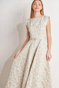 STATEMENT IN IVORY WOVEN MIDI DRESS Flying Tomato
