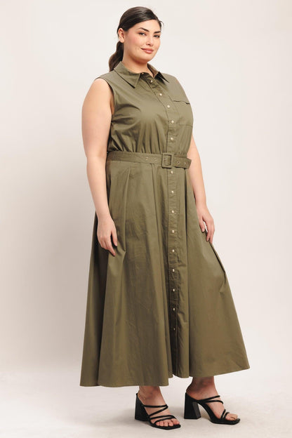 SIMPLY UNSTOPPABLE WOVEN MIDI DRESS Flying Tomato