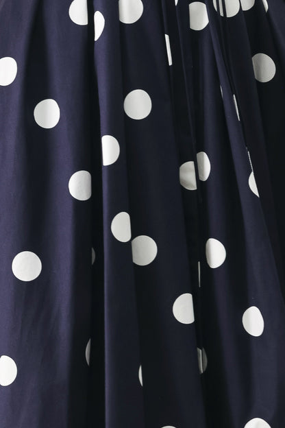 BLUE MOON DOT WOVEN MIDI DRESS Flying Tomato