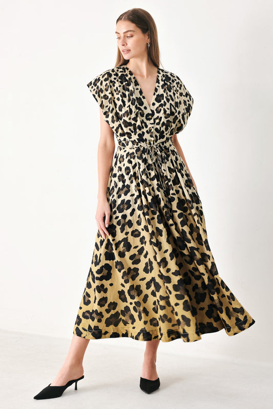 WILD MUSE WOVEN MIDI DRESS Flying Tomato
