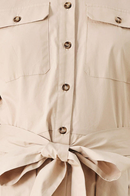 DESERT ICON WOVEN MIDI SHIRT DRESS Flying Tomato