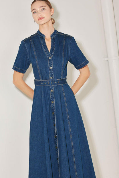 SATURN STREET DENIM MIDI DRESS Flying Tomato