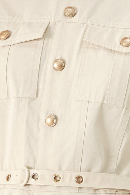 NEUTRAL COMMAND WOVEN SHIRT DRESS Flying Tomato