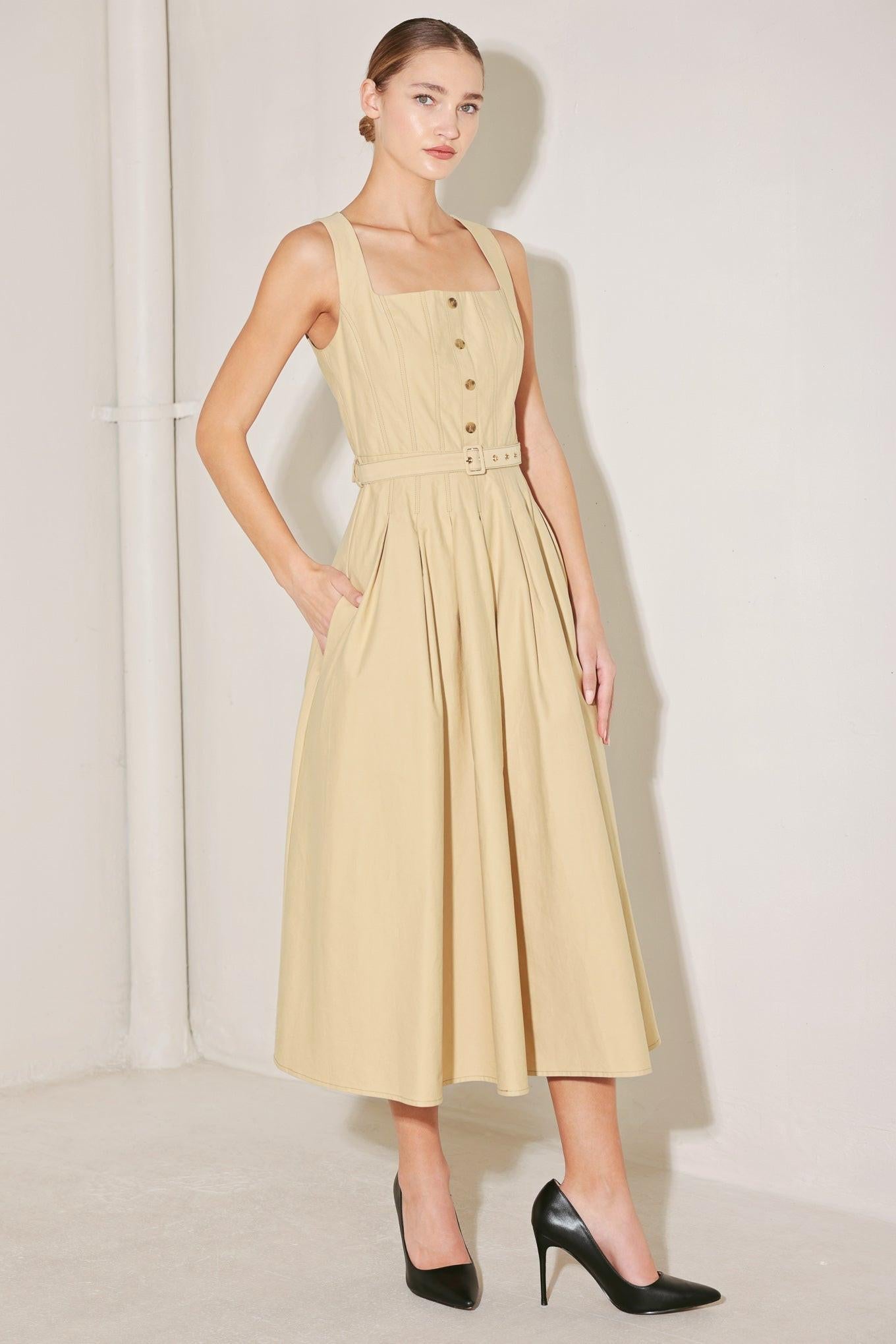 SAHARA GRACE WOVEN MIDI DRESS Flying Tomato