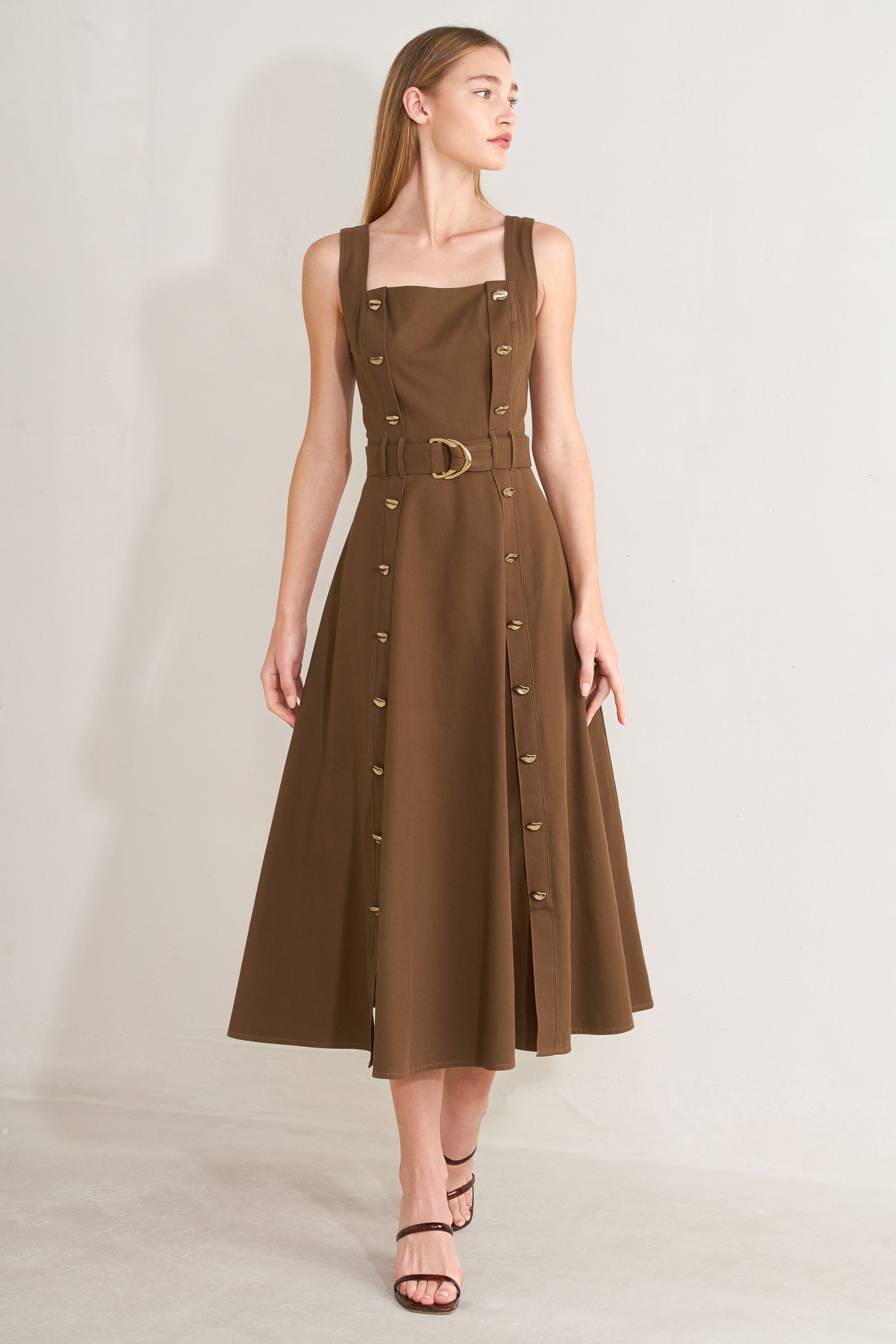 SWEET SIENNA WOVEN MIDI DRESS Flying Tomato