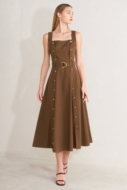 SWEET SIENNA WOVEN MIDI DRESS Flying Tomato
