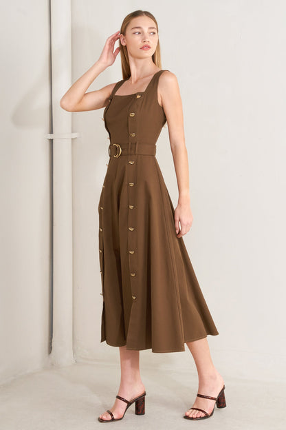 SWEET SIENNA WOVEN MIDI DRESS Flying Tomato