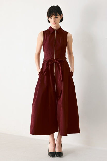 TIMELESS MOOD WOVEN MIDI DRESS Flying Tomato