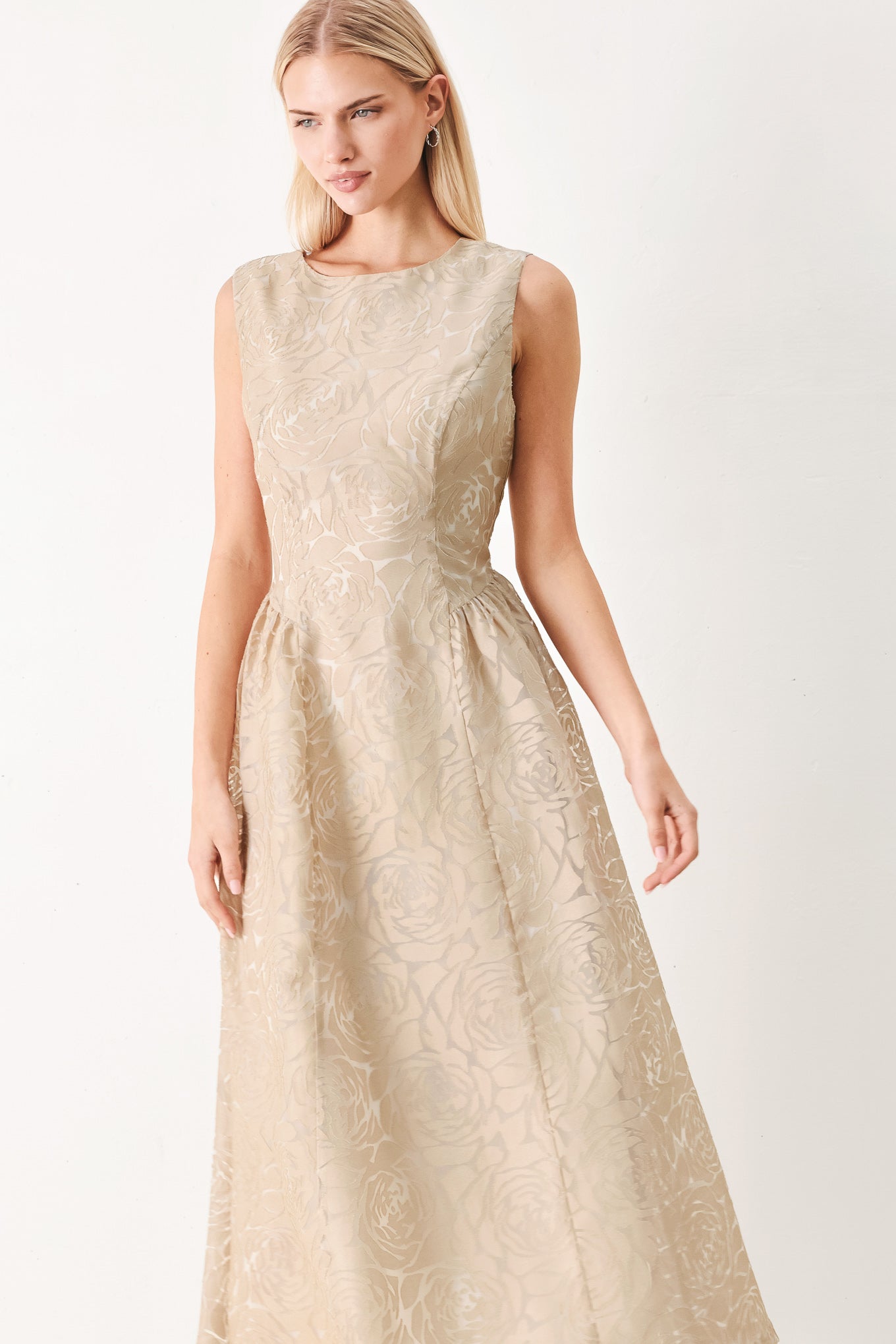 EVENING BLOSSOM ORGANZA MIDI DRESS Flying Tomato