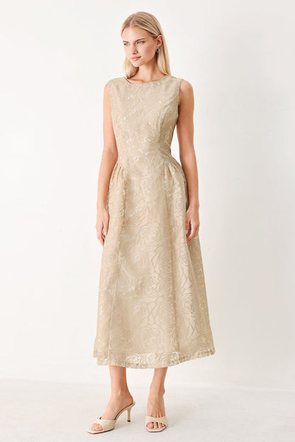 EVENING BLOSSOM ORGANZA MIDI DRESS Flying Tomato