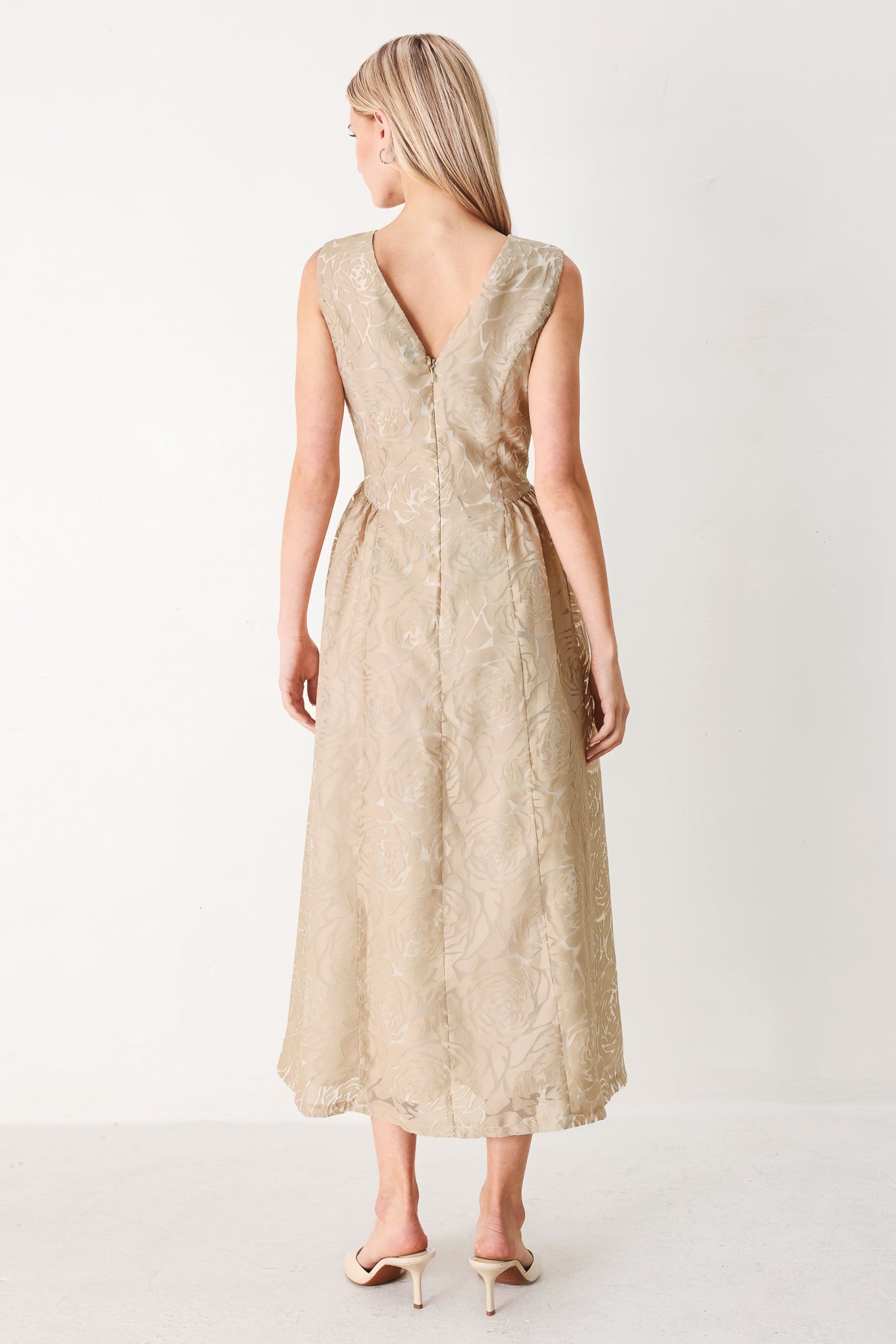 EVENING BLOSSOM ORGANZA MIDI DRESS Flying Tomato