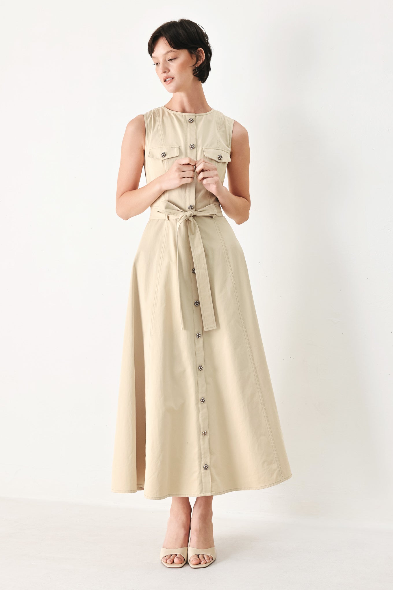 DUNE DAYDREAM WOVEN MIDI DRESS Flying Tomato