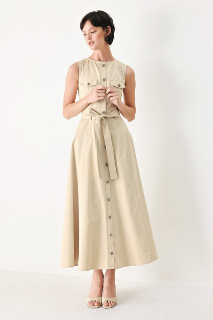 DUNE DAYDREAM WOVEN MIDI DRESS Flying Tomato