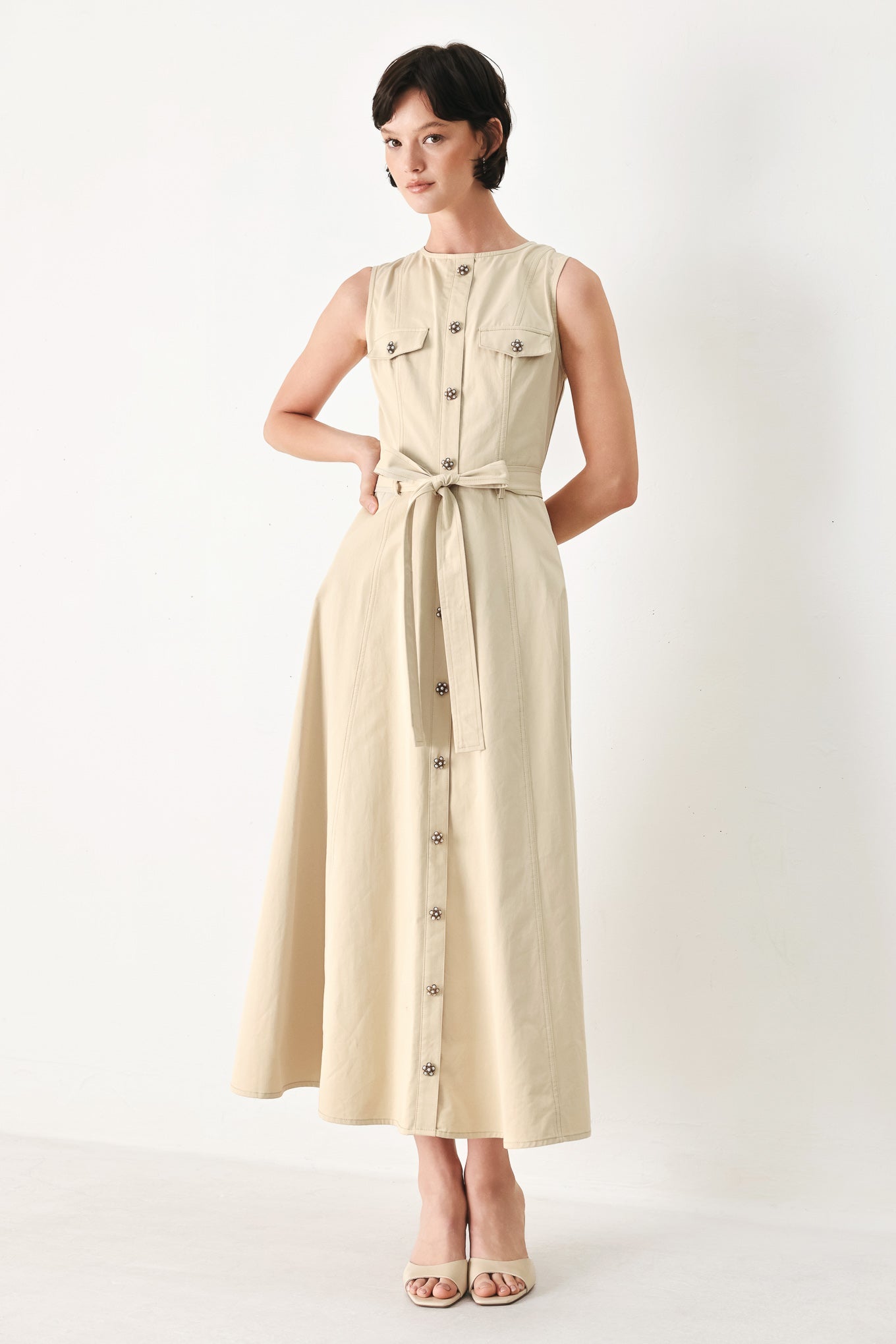 DUNE DAYDREAM WOVEN MIDI DRESS Flying Tomato