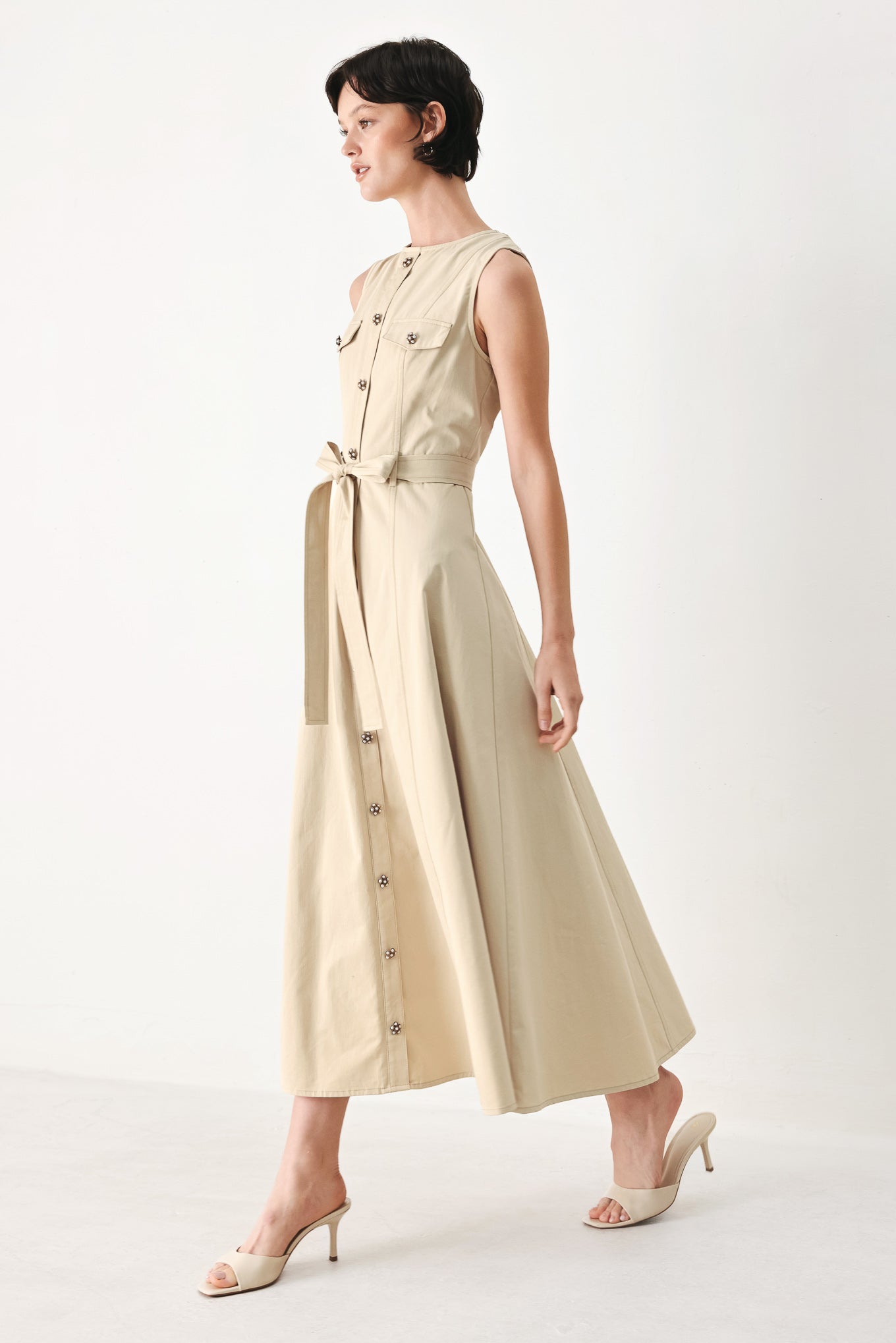 DUNE DAYDREAM WOVEN MIDI DRESS Flying Tomato