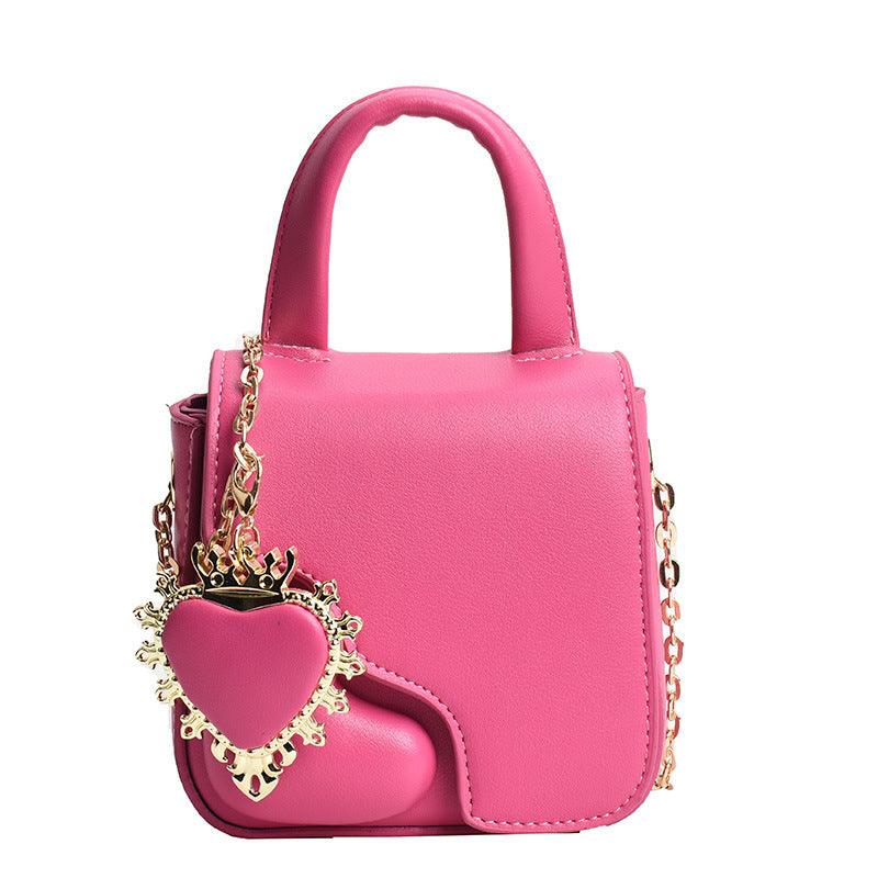 Heartfelt Charm Messenger Bag - Trendy Small Square Bag with Heart Charm Country in My Heart
