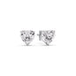 Heart Shaped 3 Prong Basket Stud Earring Fascinating Diamonds