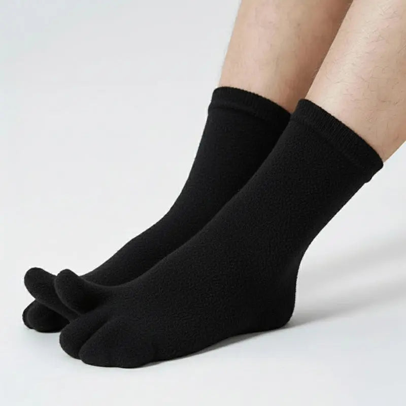 Polar Feet Fleece Tabi Socks - Black Polar Feet® LLC