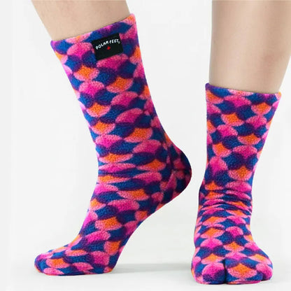 Polar Feet Fleece Tabi Socks - Art Deco Polar Feet® LLC