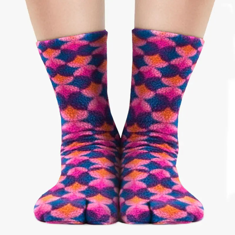 Polar Feet Fleece Tabi Socks - Art Deco Polar Feet® LLC