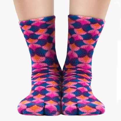Polar Feet Fleece Tabi Socks - Art Deco Polar Feet® LLC