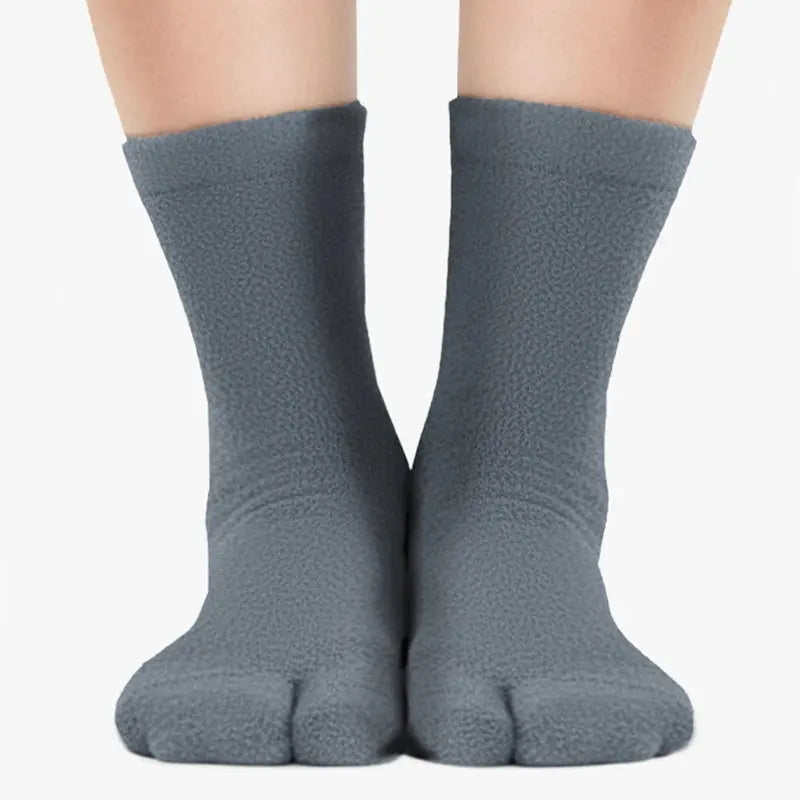 Polar Feet Fleece Tabi Socks - Soft Grey Polar Feet® LLC