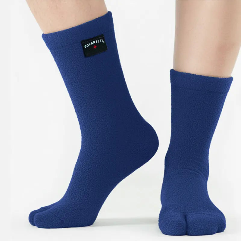 Polar Feet Fleece Tabi Socks - Denim Polar Feet® LLC