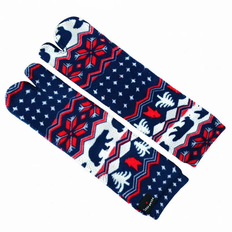 Polar Feet Fleece Tabi Socks - Polar Bear Polar Feet® LLC