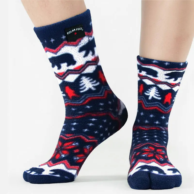 Polar Feet Fleece Tabi Socks - Polar Bear Polar Feet® LLC