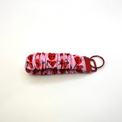 Pink Ladybug Spring Scrunchie Wristlet Enchanted Scrunch