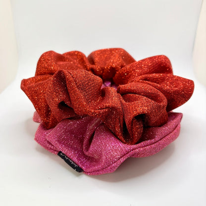 Pink & Red Sparkle Scrunchie Set Enchanted Scrunch