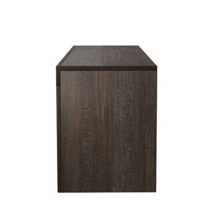 20 minutes quick assembly brown simple modern TV stand Brown TV bracket with LED Color Changing Lights for Living Room