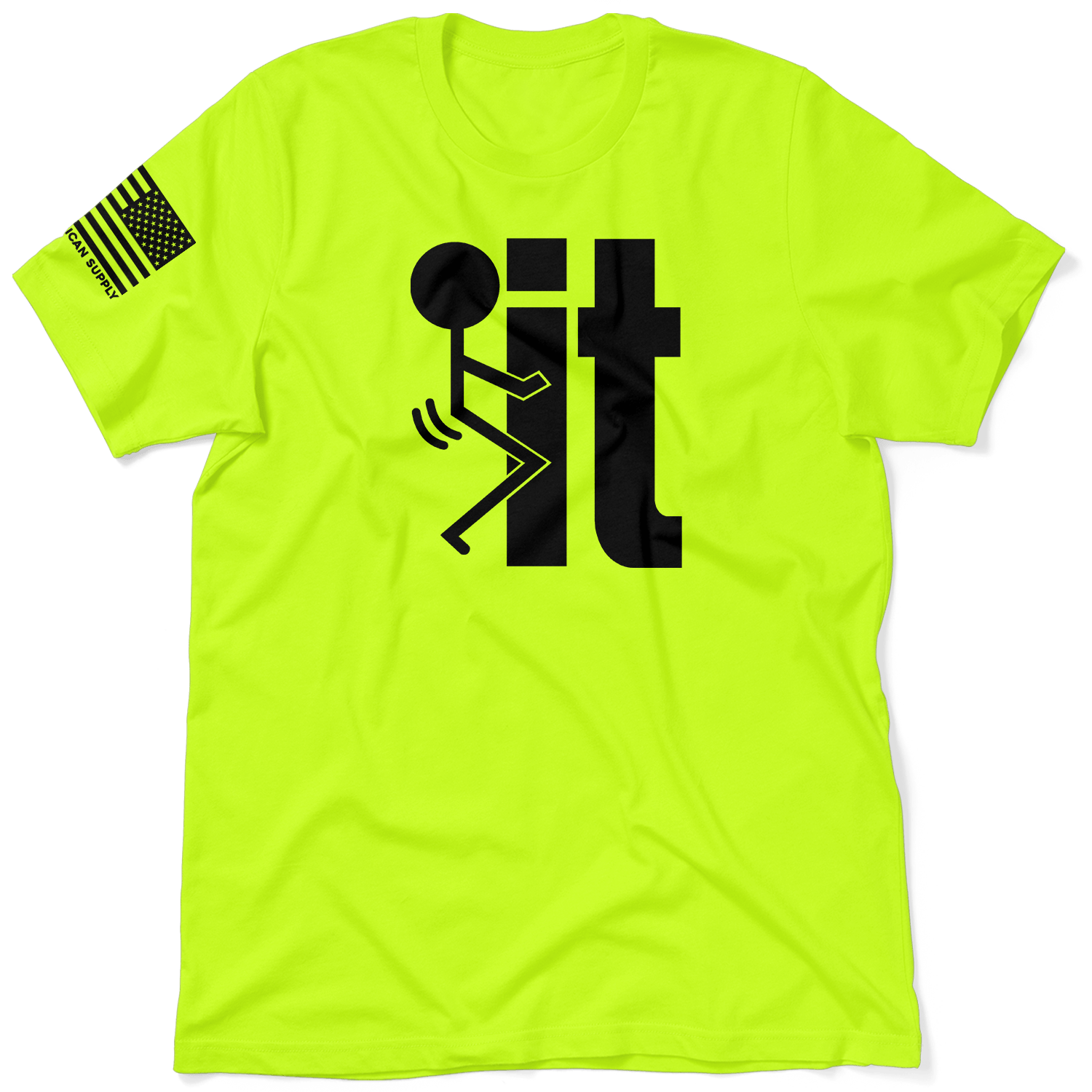 F It - Safety Yellow T-Shirt Armed American Supply
