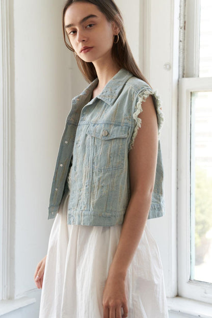 BLESSED LIFT DENIM VEST Flying Tomato