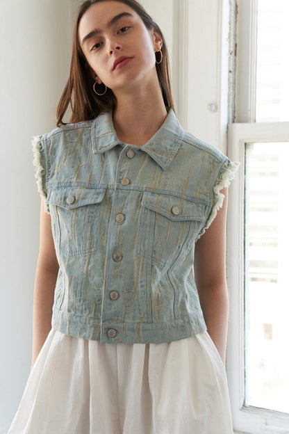 BLESSED LIFT DENIM VEST Flying Tomato