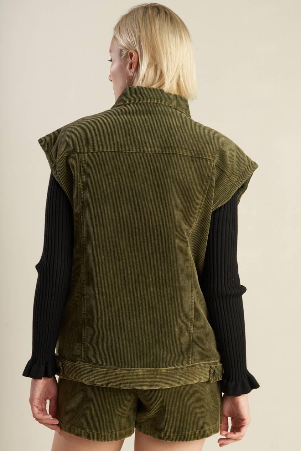 ESCAPING REALITY CORDUROY VEST Flying Tomato