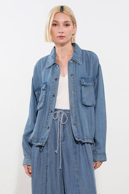 ACTIVE VIBE TENCEL DENIM JACKET Flying Tomato