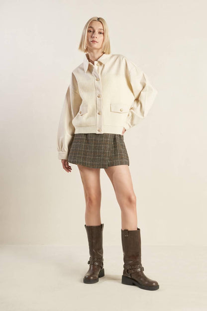 GO-GETTER GIRL SWEATER TWILL JACKET Flying Tomato