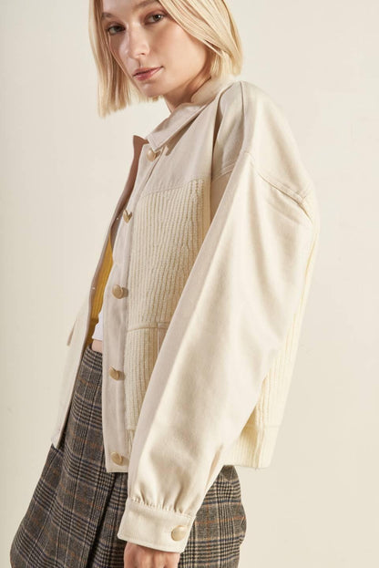 GO-GETTER GIRL SWEATER TWILL JACKET Flying Tomato