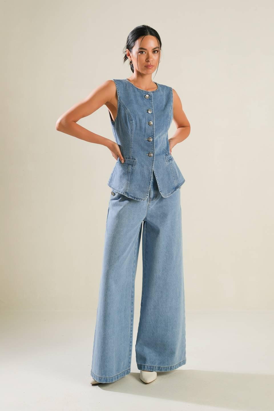 ADVENTURE AWAITS DENIM VEST Flying Tomato