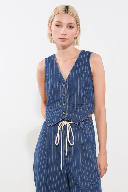I STILL BELIEVE DENIM VEST Flying Tomato
