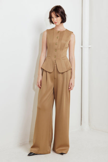 ROMANTIC PETAL WOVEN VEST Flying Tomato