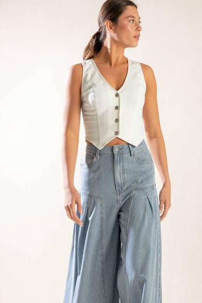 THE LILY'S SECRET DENIM VEST Flying Tomato
