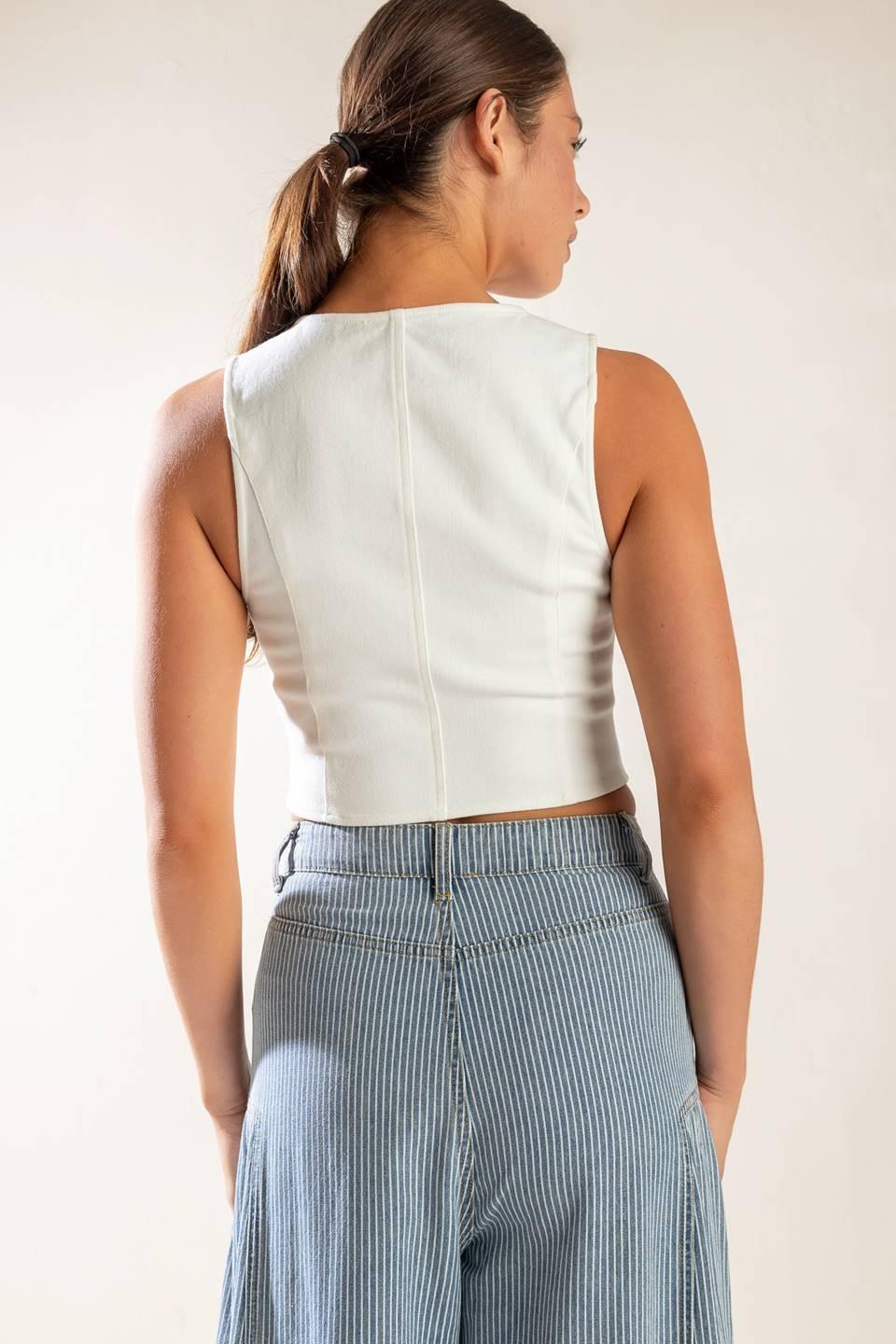 THE LILY'S SECRET DENIM VEST Flying Tomato