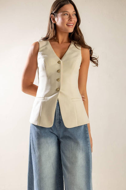 WHERE YOU BELONG WOVEN VEST Flying Tomato