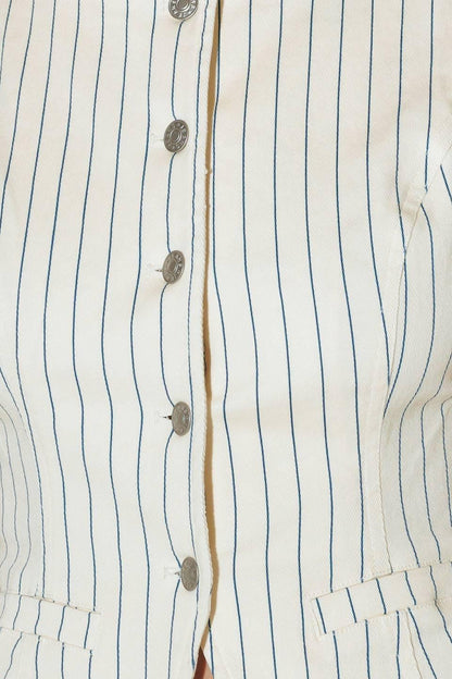 COFFEE RUN STRIPED WOVEN VEST Flying Tomato