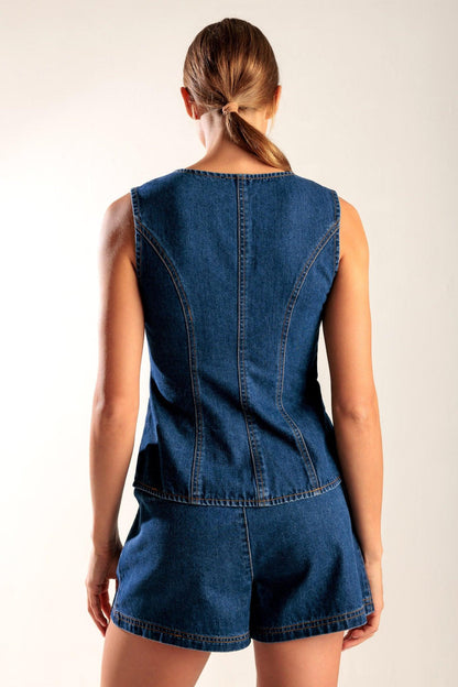 DRIVE-IN MOVIE DENIM VEST Flying Tomato