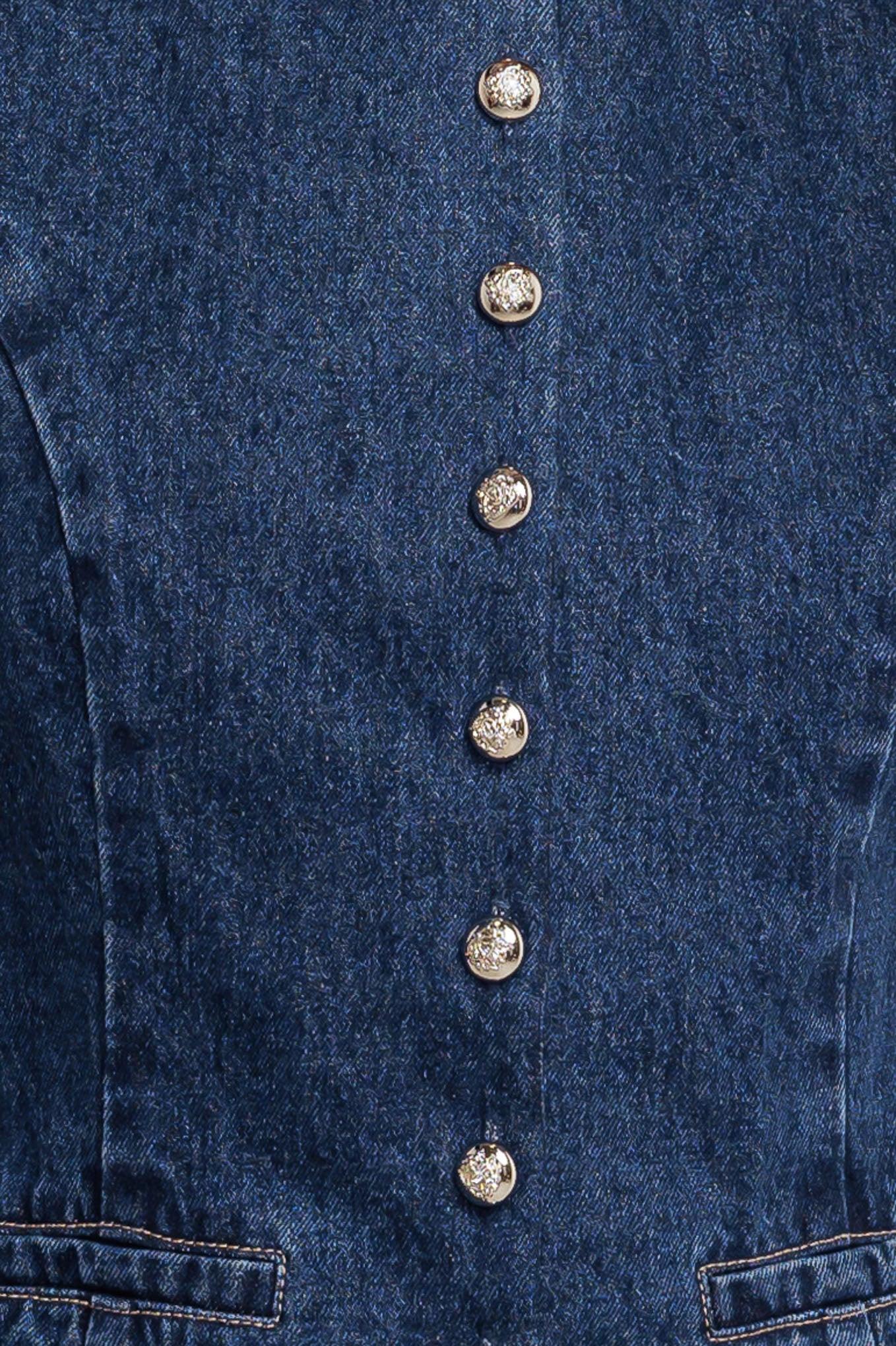 COFFEE PETAL DENIM VEST Flying Tomato