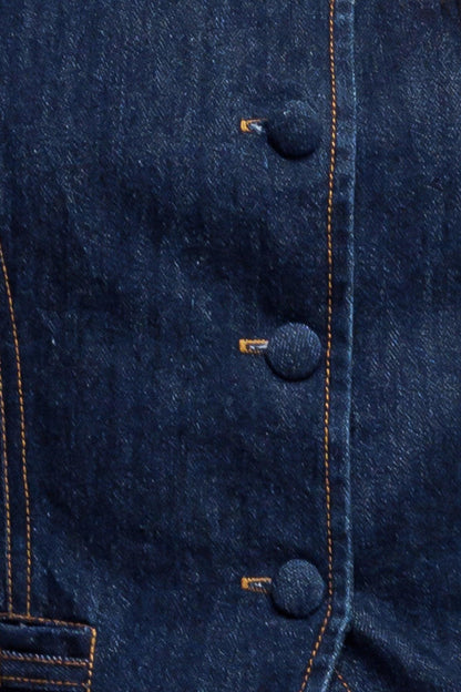 INDIGO ICON DENIM VEST Flying Tomato